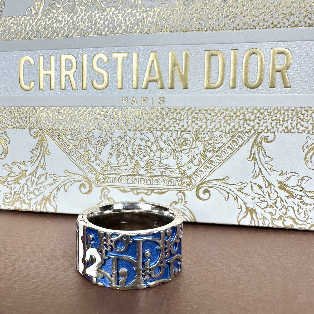 DIOR RING Trotter BLUE and silver size: U.S. 6 1/2 (6.5) Excellent!!!
